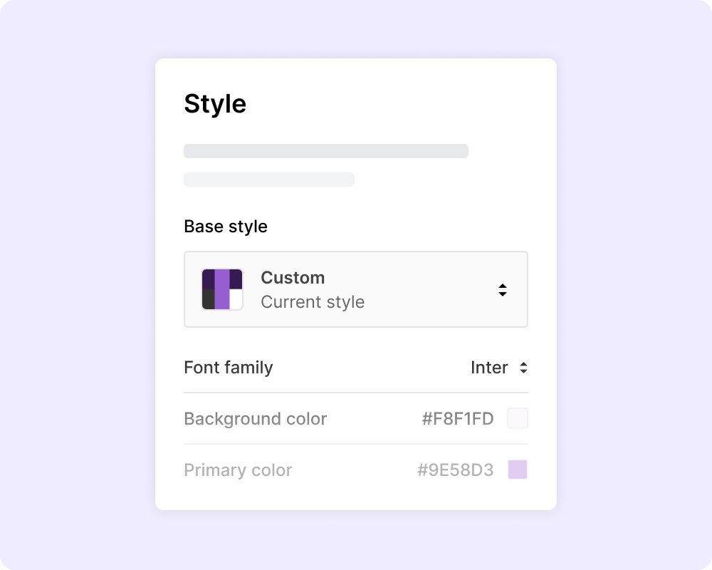 MailerLite brand matching color and font settings
