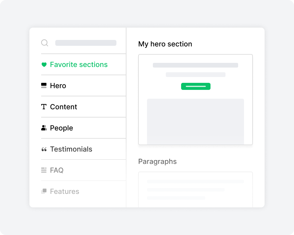 MailerLite reusable newsletter sections feature