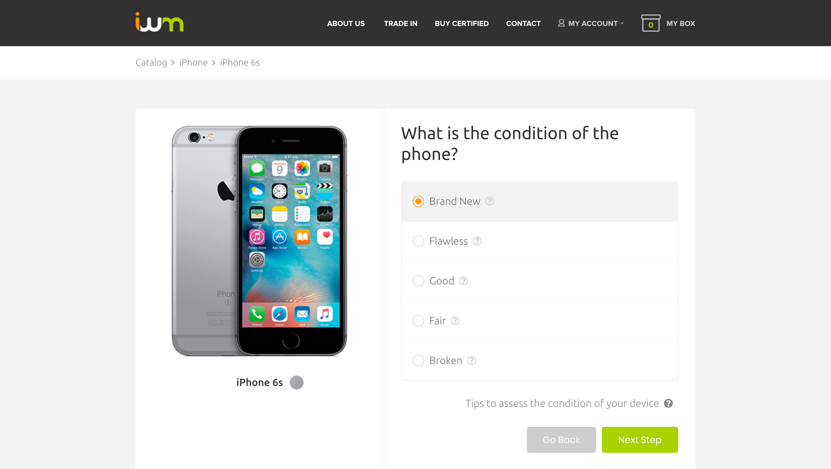 ItsWorthMore instant device valuation quote questionnaire