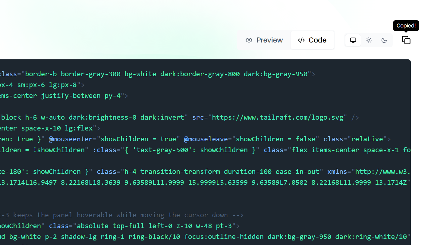 Tailraft developer workflow and copy-paste code snippets